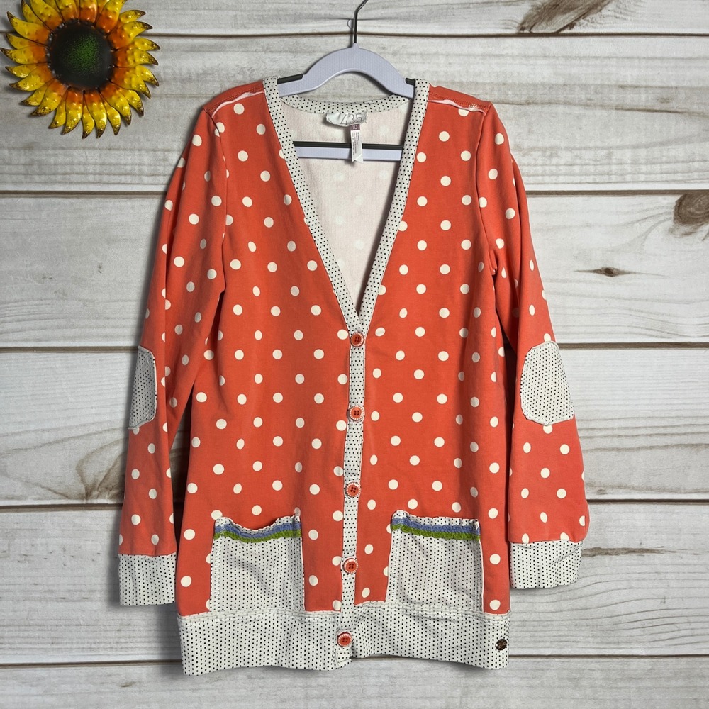 Matilda Jane 435 Hang Time Polka Dot Cardigan Kids Size 10
